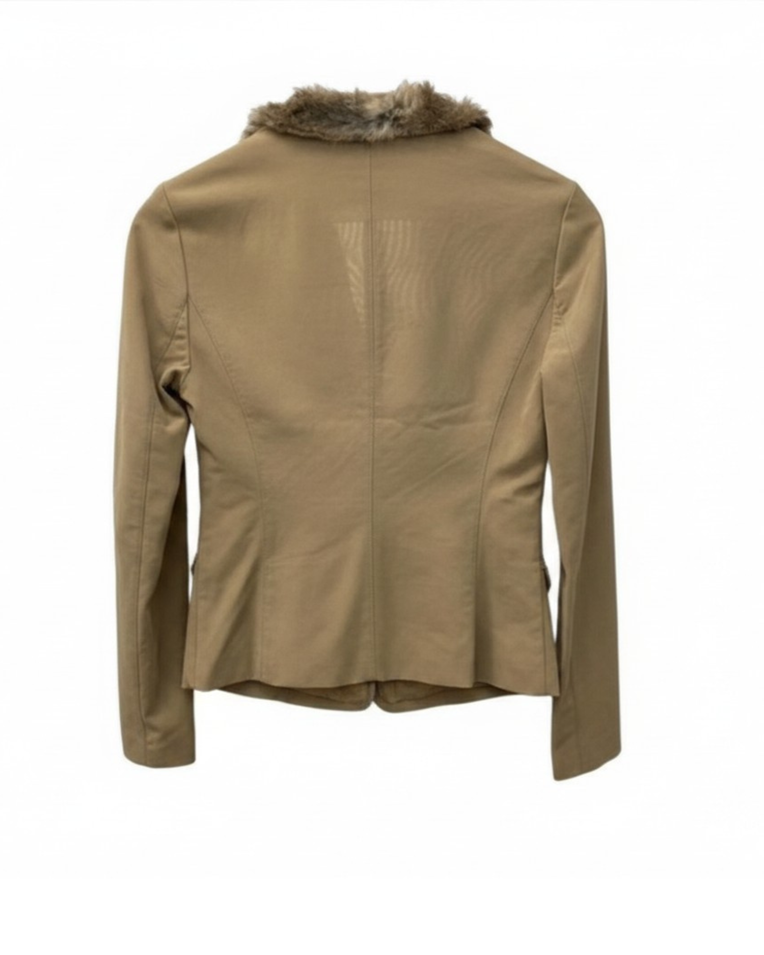 Paola Frani Rabbit Fur Trim Blazer