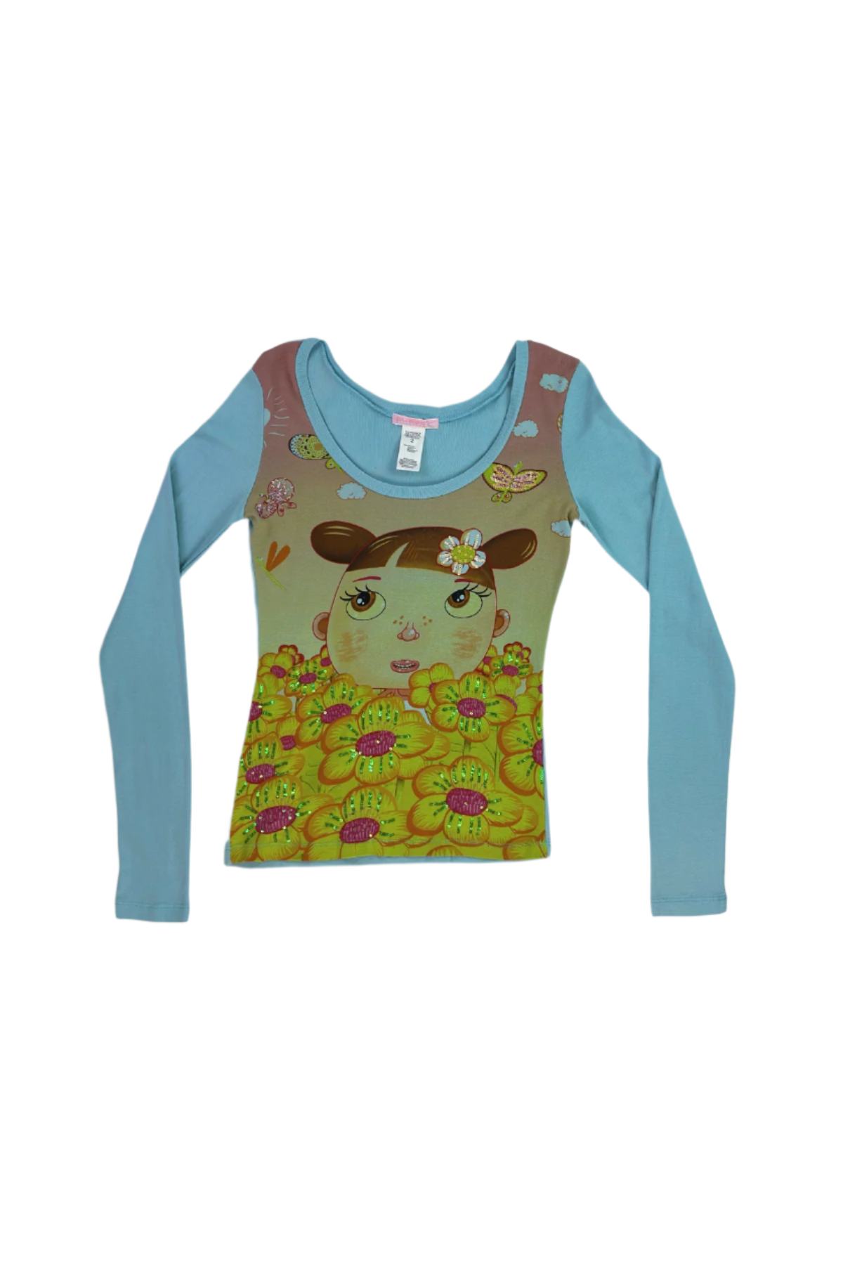 Custo Barcelona Graphic Design Sequin Detail Long-sleeve Shirt