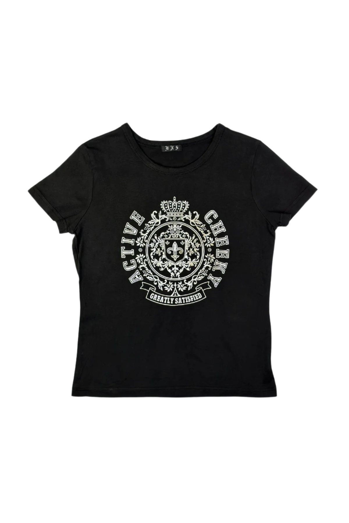 HNS Women's Cotton Black Graphic T-Shirt