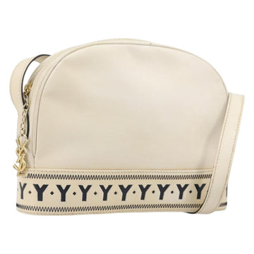 Saint Laurent Shoulder Bag Leather Beige Gold