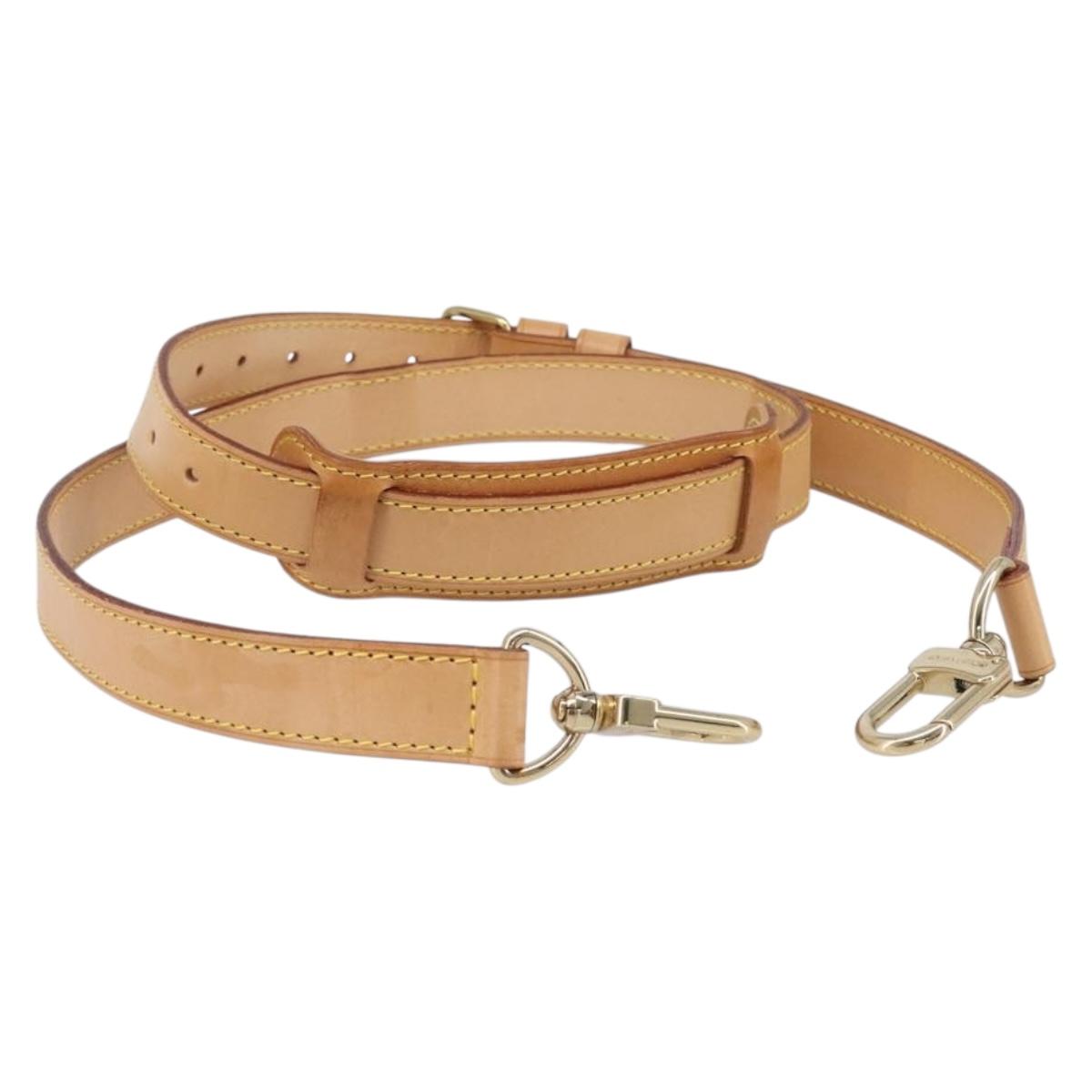 Louis Vuitton Adjustable Shoulder Strap Leather 39.8"-47.2" Beige