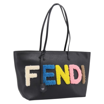 FENDI Tote Bag Leather Black Multicolor 8BH198 Auth 198636A