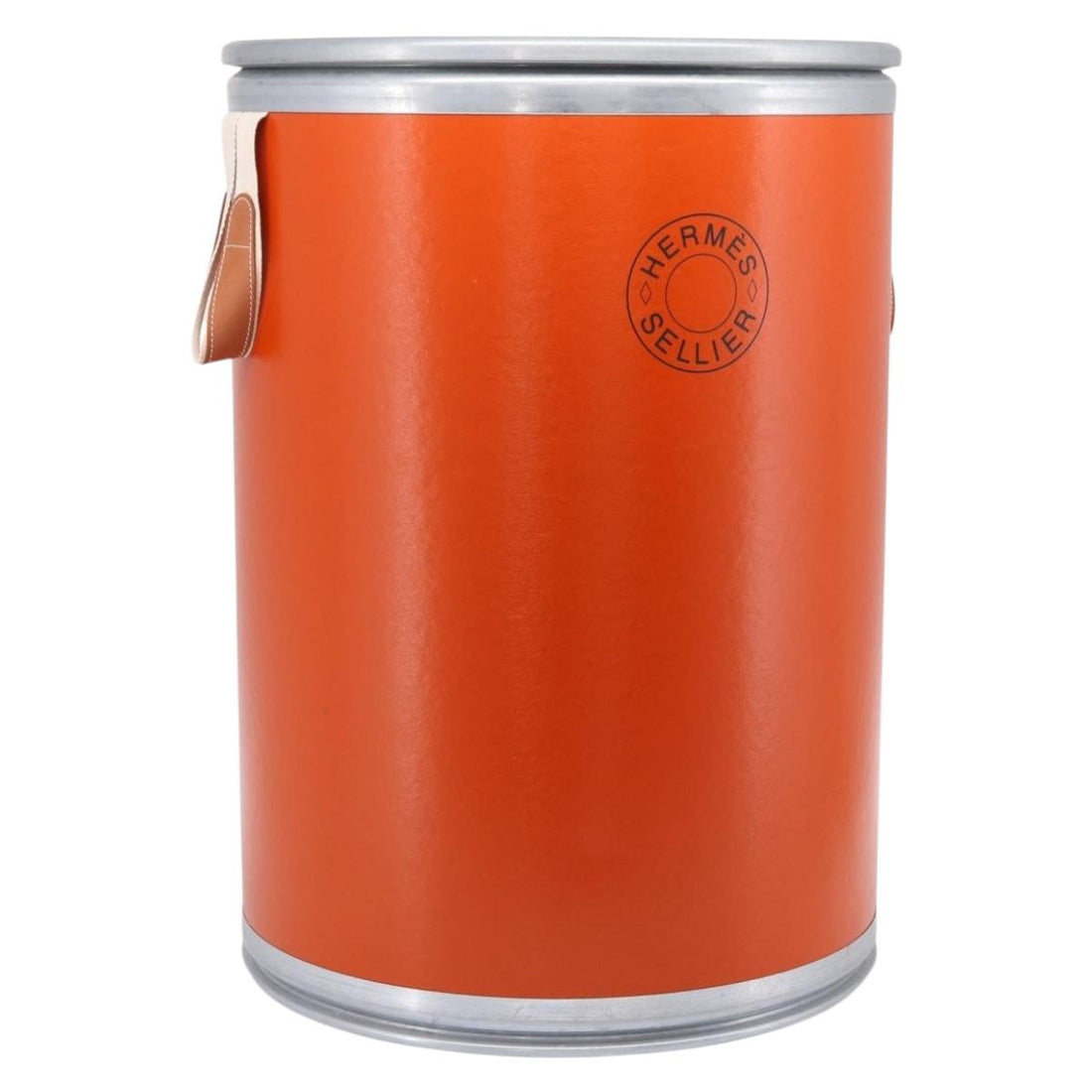 HERMES Saddle Box metal Orange 800108E Auth 184918M