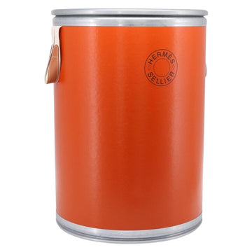HERMES Saddle Box metal Orange 800108E Auth 184918M