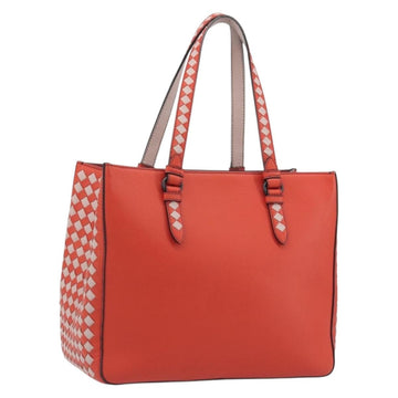 BOTTEGA VENETA INTRECCIATO Tote Bag Leather Red Auth 195966V