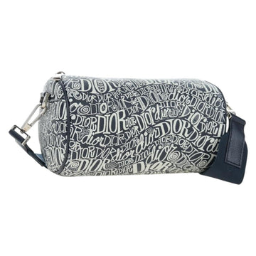 Christian Dior STUSSY Collaboration Bag Leather Navy Silver