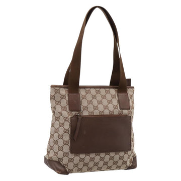 Gucci GG Canvas Tote Bag Beige Silver
