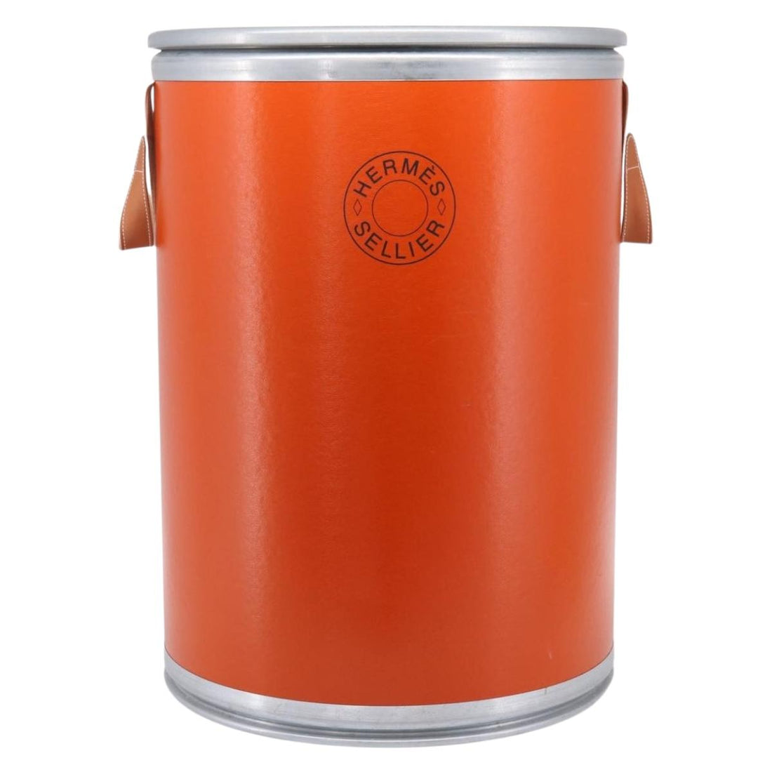 HERMES Saddle Box metal Orange 800108E Auth 184918M