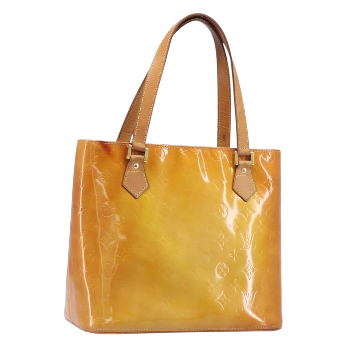 Louis Vuitton Monogram Vernis Houston Handbag Beige