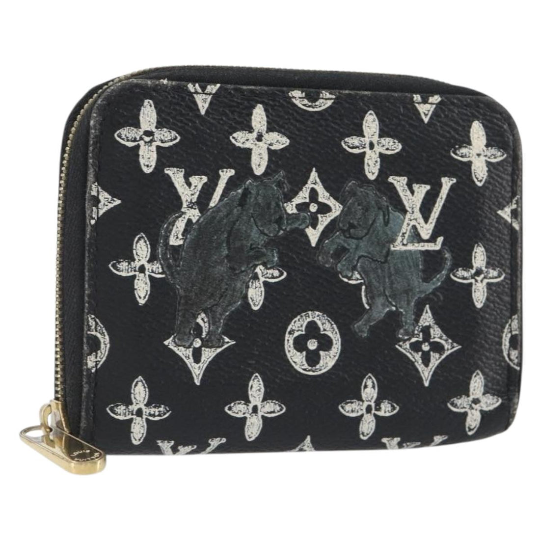 LOUIS VUITTON Catgram Zippy Coin Purse M63884 LV Auth 192439A