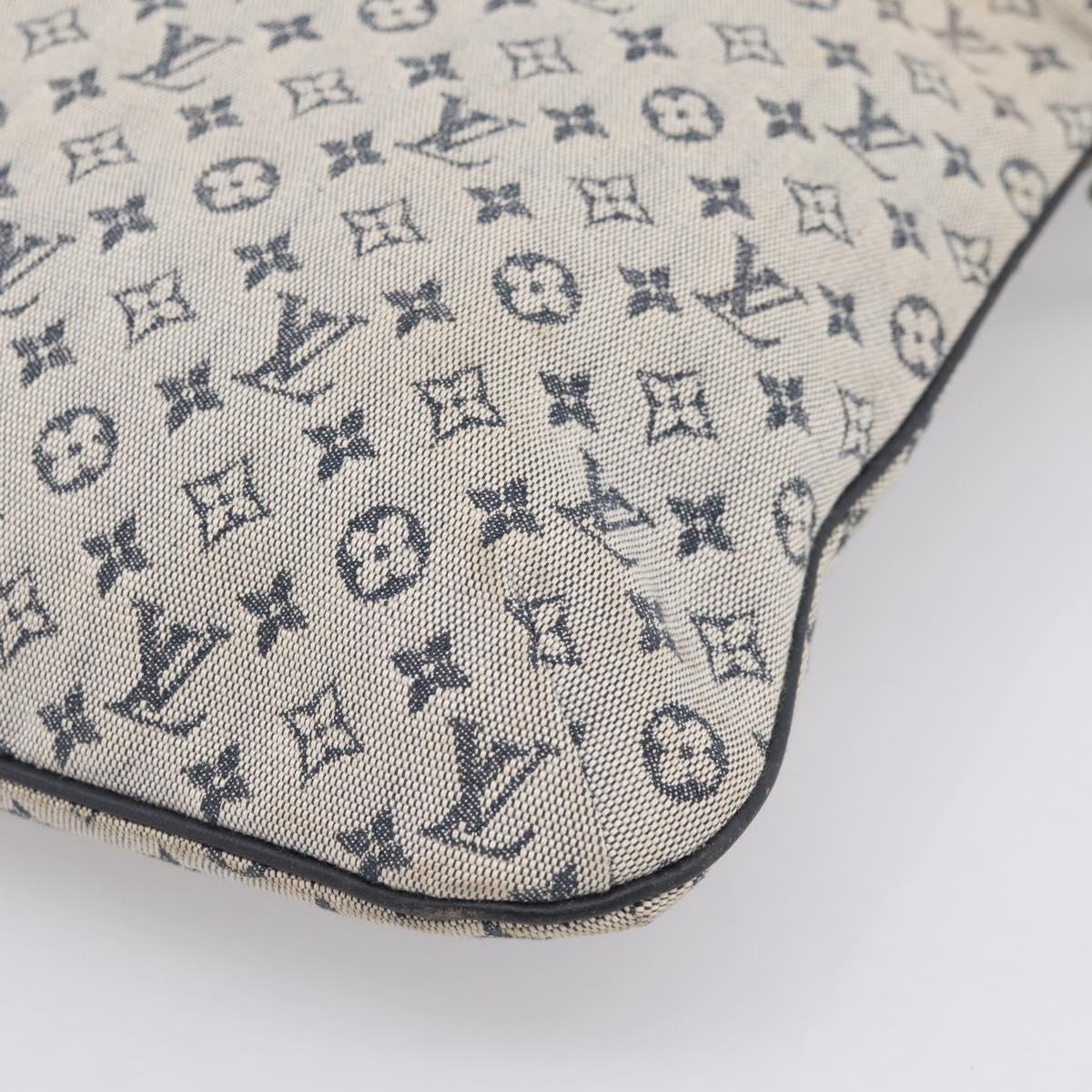 LOUIS VUITTON Monogram Mini Franoise Tote Bag 2way Blue M92208 LV Auth BA14979