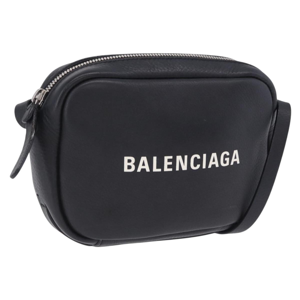 Balenciaga Everyday Camera Bag XS Leather Black Silver