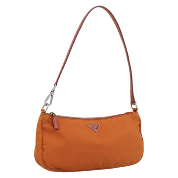 Prada Accessory Pouch Nylon Orange Silver