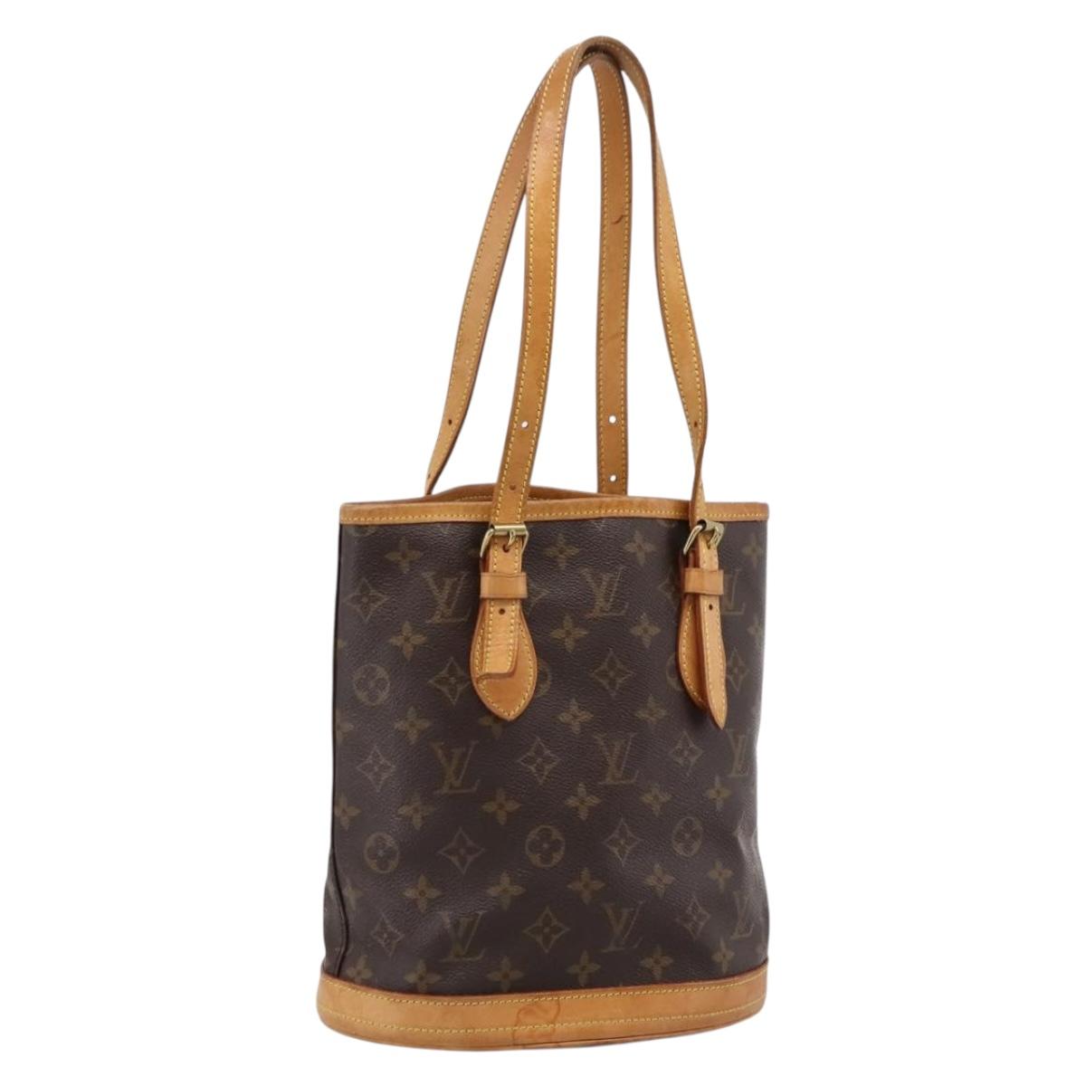 Louis Vuitton Monogram Bucket PM Shoulder Bag (Grade D)