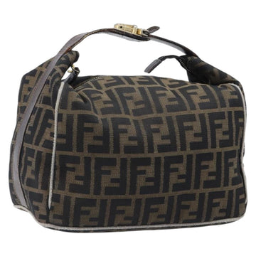 Fendi Zucca Canvas Vanity Handbag Black Brown (Grade CD)
