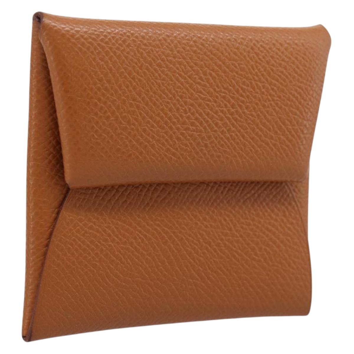 Hermès Bastia Coin Purse Leather Brown