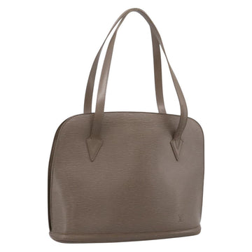 LOUIS VUITTON Epi Lussac Shoulder Bag Gray Pepper M5228C LV Auth 197024