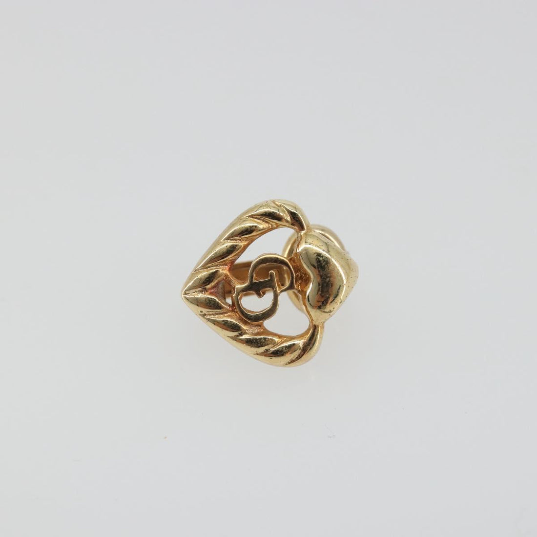 Christian Dior Earring Metal Gold Auth 188679