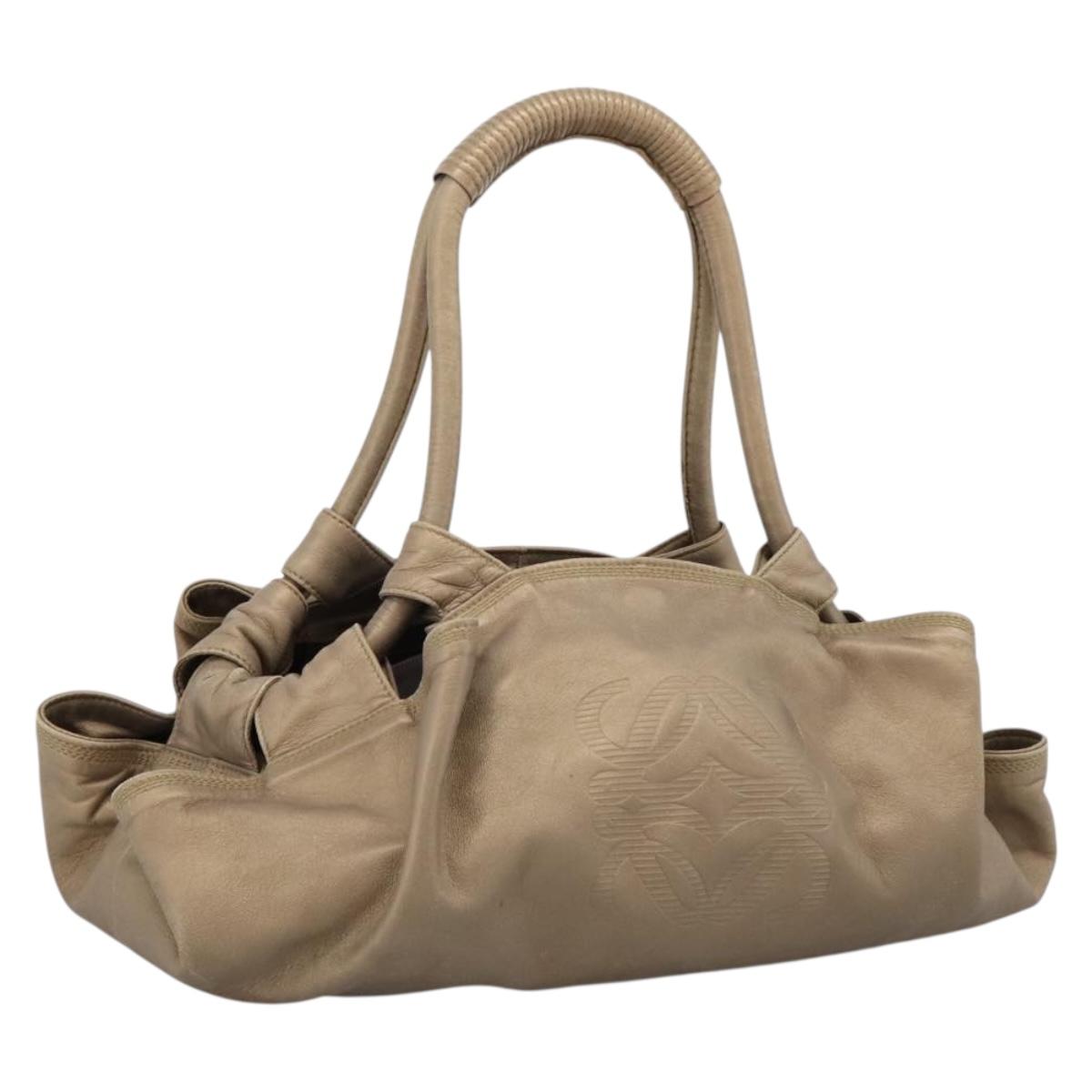 Loewe Nappa Aire Anagram Handbag Leather Gold