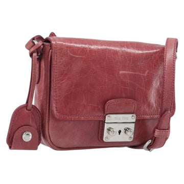Miu Miu Shoulder Bag Vitellolux Pink Silver