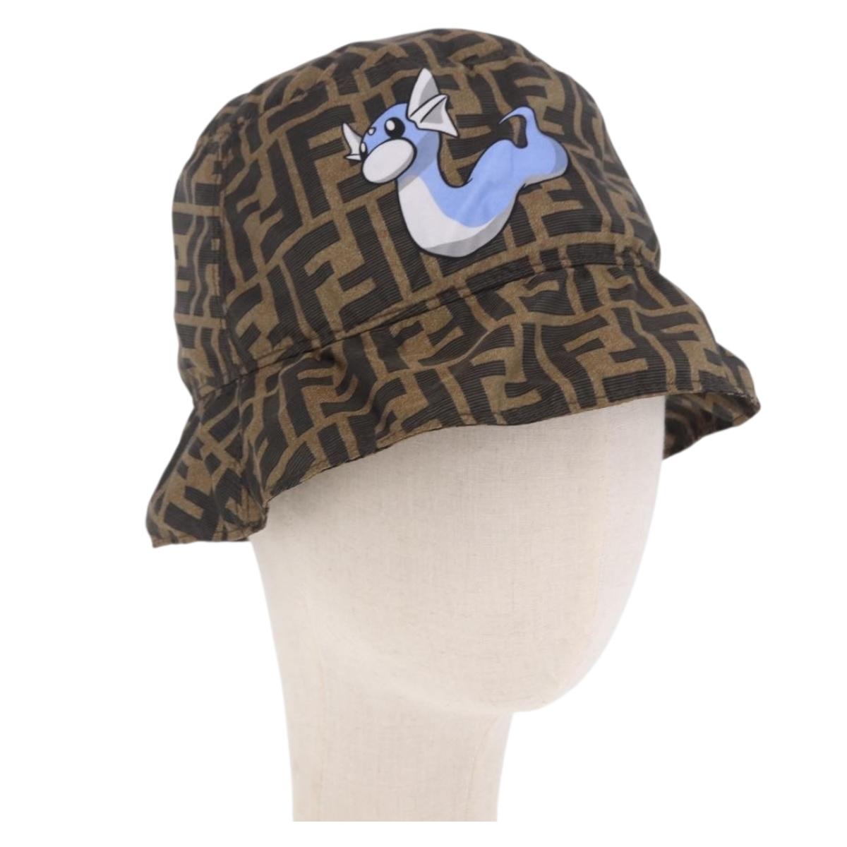 Fendi x FRGMT x POKEMON Bucket Hat Zucca Nylon Brown Blue