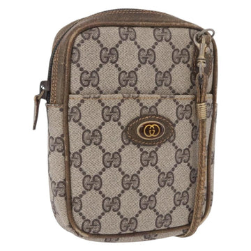 Gucci GG Supreme Shoulder Bag PVC Beige Gold (Grade C)