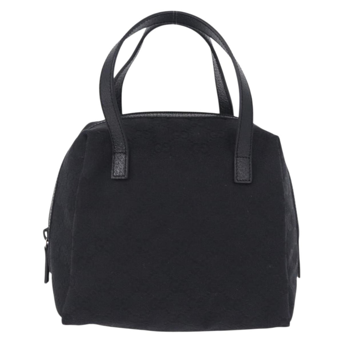 GUCCI GG Canvas Hand Bag Black 124542 Auth am12422V