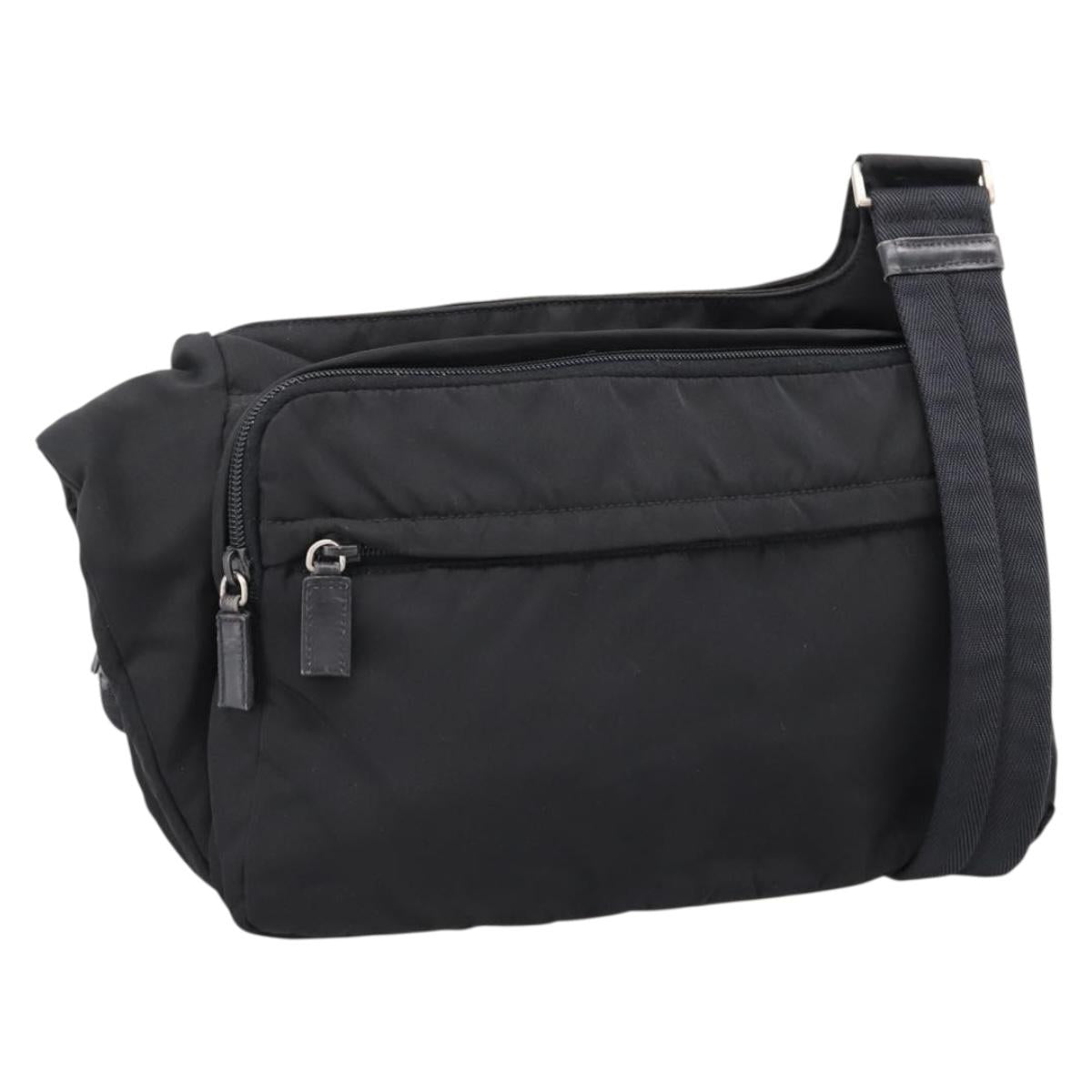 Prada Shoulder Bag Nylon Black Silver (Grade C)