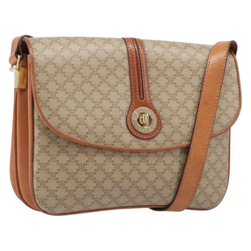 Celine Macadam Canvas Shoulder Bag PVC Beige Gold (Grade BC)