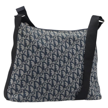 Christian Dior Trotter Canvas Shoulder Bag Navy Silver (Grade BC)