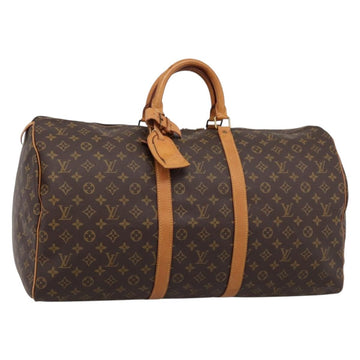LOUIS VUITTON Monogram Keepall 55 Boston Bag M41424 LV Auth ka5698A