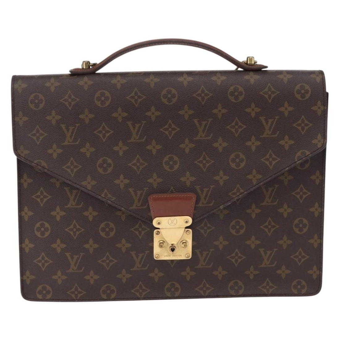LOUIS VUITTON Monogram Porte Documents Bandouliere Bag M53338 LV Auth 197053