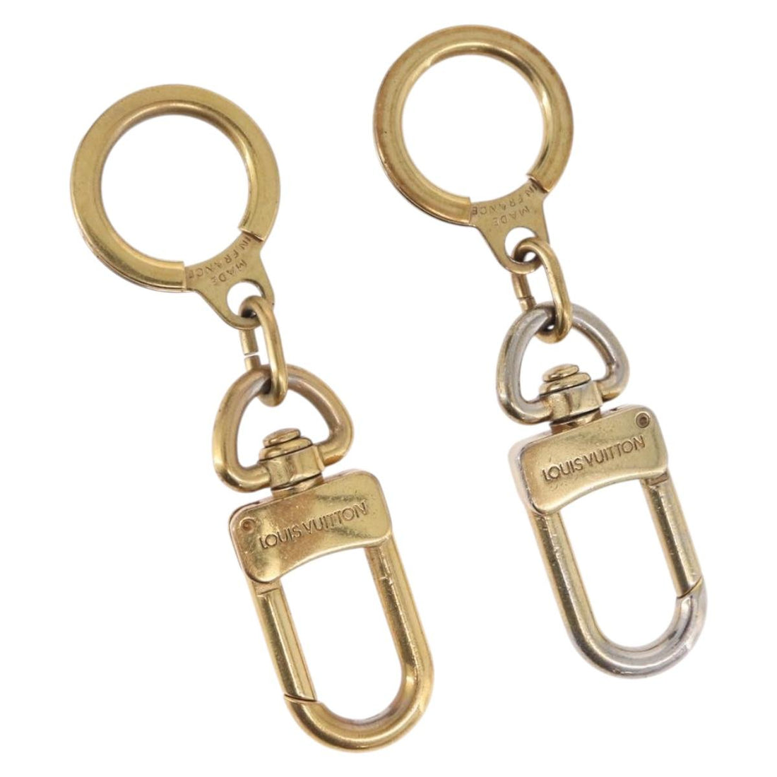 LOUIS VUITTON Anneau Cles Key Holder metal 2 Set Gold Tone M62698 Auth BA15243
