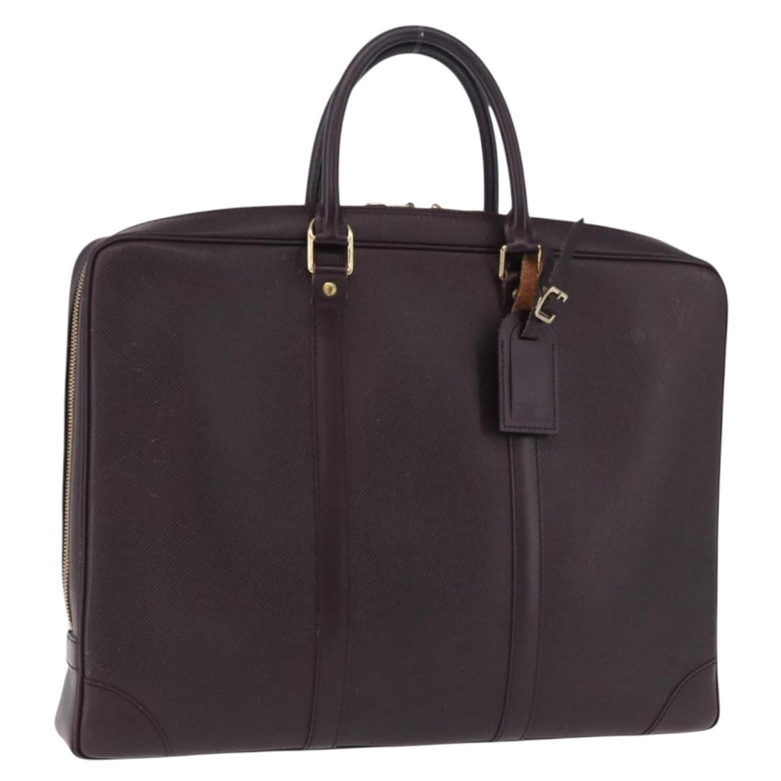 LOUIS VUITTON Taiga Porte Documents Voyage Bag Acajou M30635 LV Auth bs36765