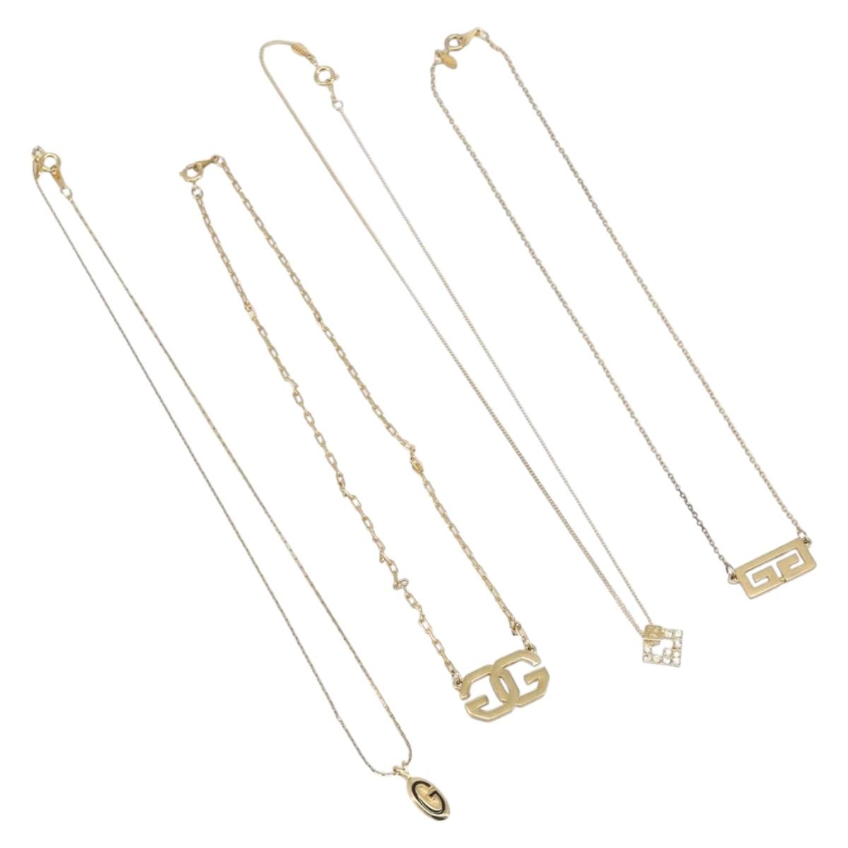 Givenchy Necklace Metal 4 Set Gold Tone (Grade B)