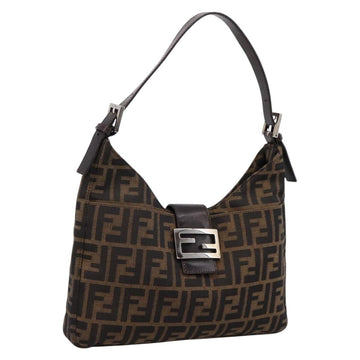 Fendi Zucca Canvas Mamma Baguette Shoulder Bag Black Brown (Grade B)
