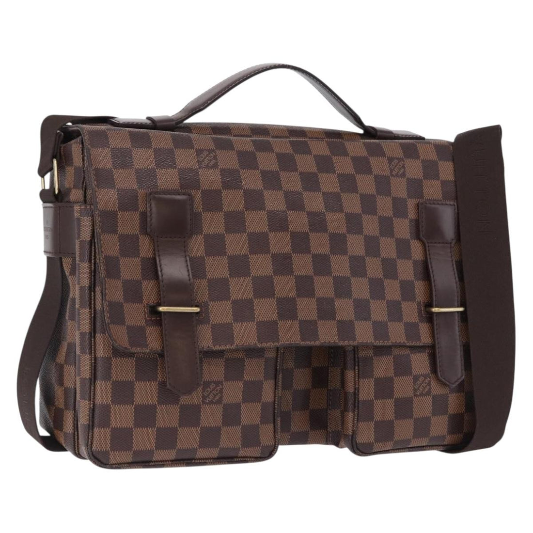 LOUIS VUITTON Damier Ebene Broadway Shoulder Bag N42270 LV Auth 198343
