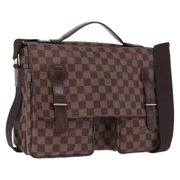 LOUIS VUITTON Damier Ebene Broadway Shoulder Bag N42270 LV Auth 198343