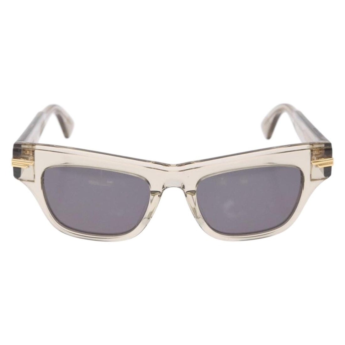 BOTTEGA VENETA Sunglasses Plastic Gold Clear Auth BA15029