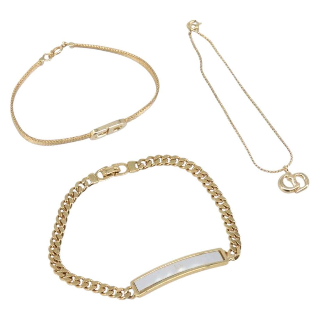 Christian Dior Bracelet metal 3 Set Gold