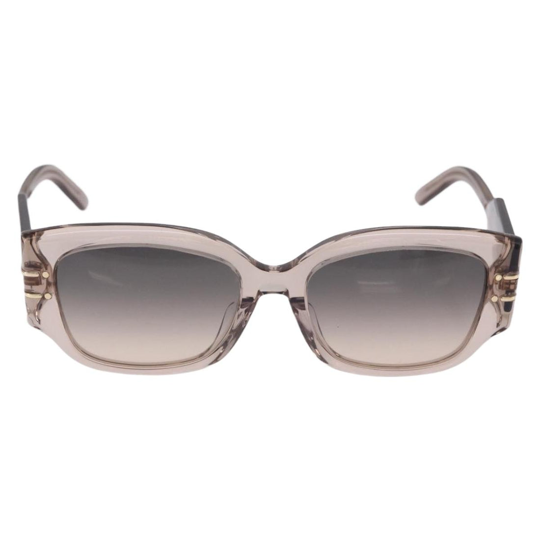 Christian Dior Sunglasses Plastic Brown Gold Auth 196724M