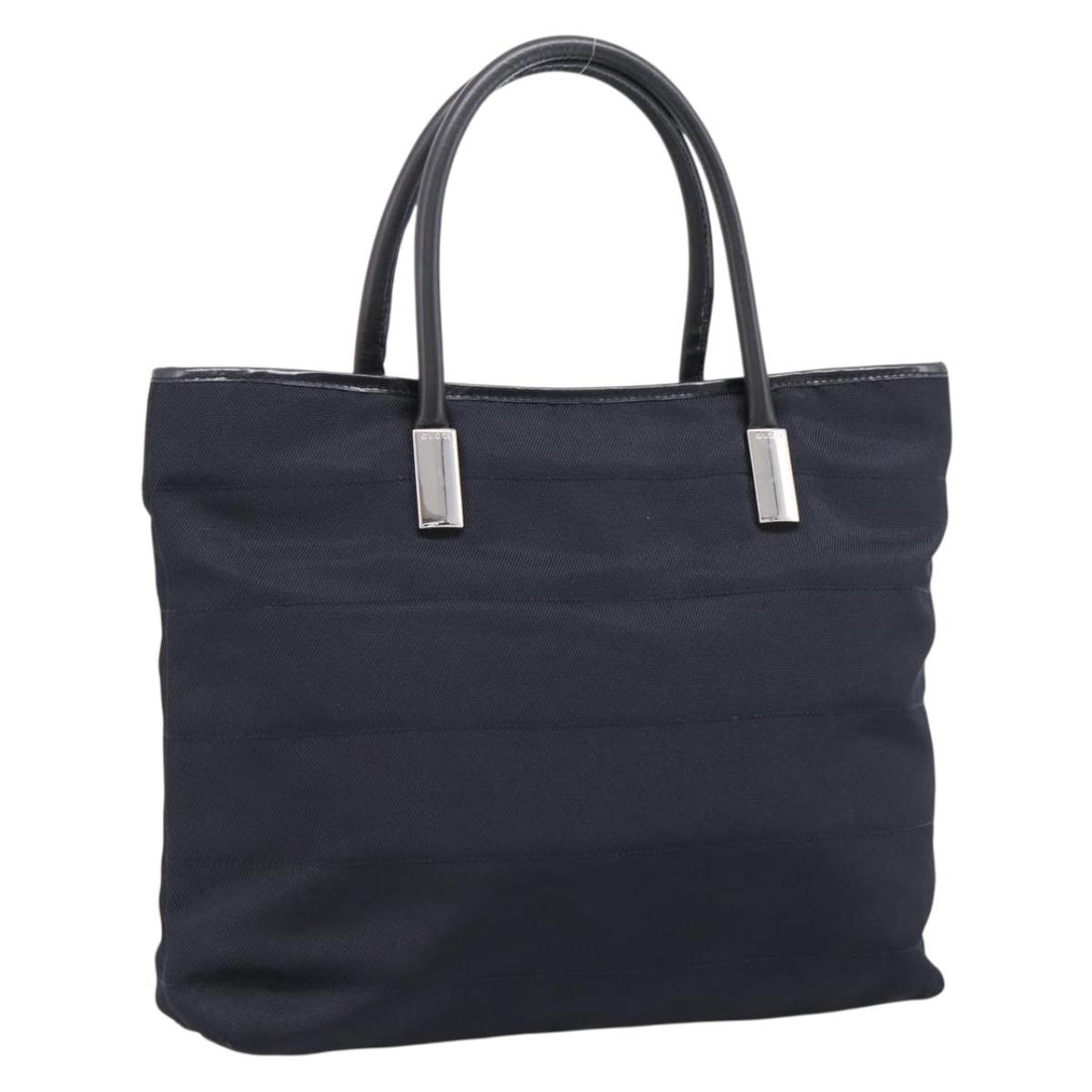 GUCCI Hand Bag Nylon Navy Silver 002 2123 0457 Auth ep15803