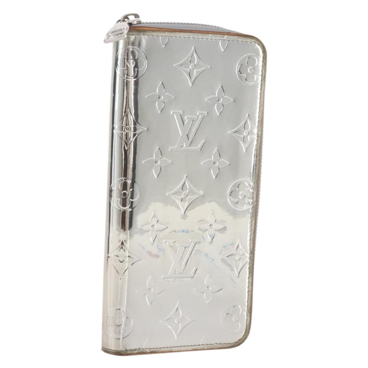 Louis Vuitton Monogram Mirror Zippy Wallet Vertical Silver