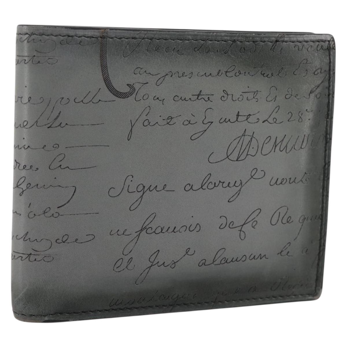 Berluti Wallet Leather Gray