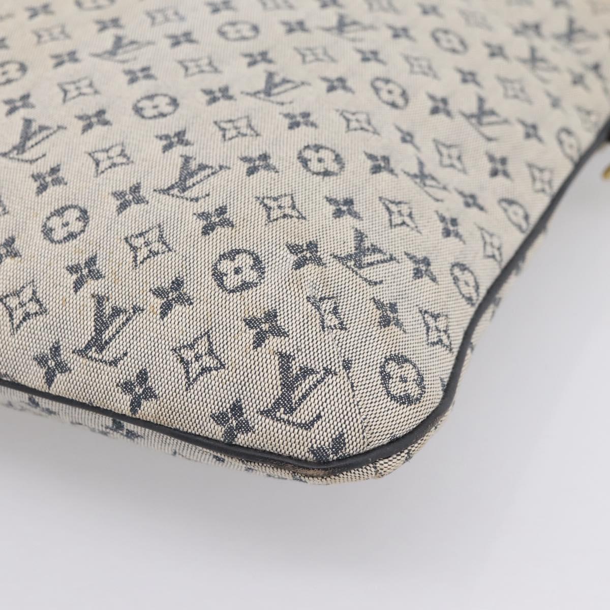 LOUIS VUITTON Monogram Mini Franoise Tote Bag 2way Blue M92208 LV Auth BA14979