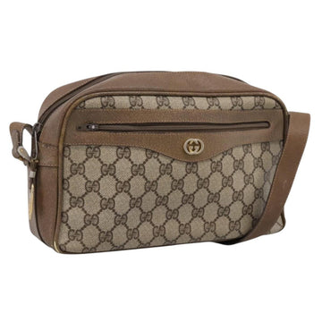 Gucci GG Supreme Shoulder Bag PVC Beige Gold (Grade D)