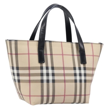 Burberry Nova Check Handbag PVC Beige Silver (Grade BC)