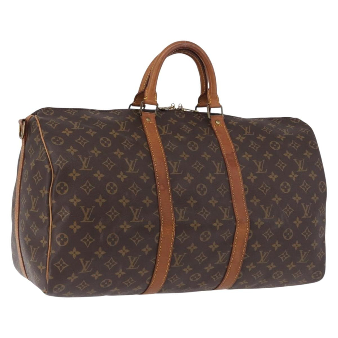 LOUIS VUITTON Monogram Keepall Bandouliere 50 Boston Bag M41416 LV Auth 191775A