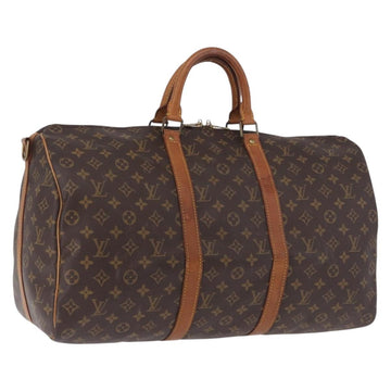 LOUIS VUITTON Monogram Keepall Bandouliere 50 Boston Bag M41416 LV Auth 191775A