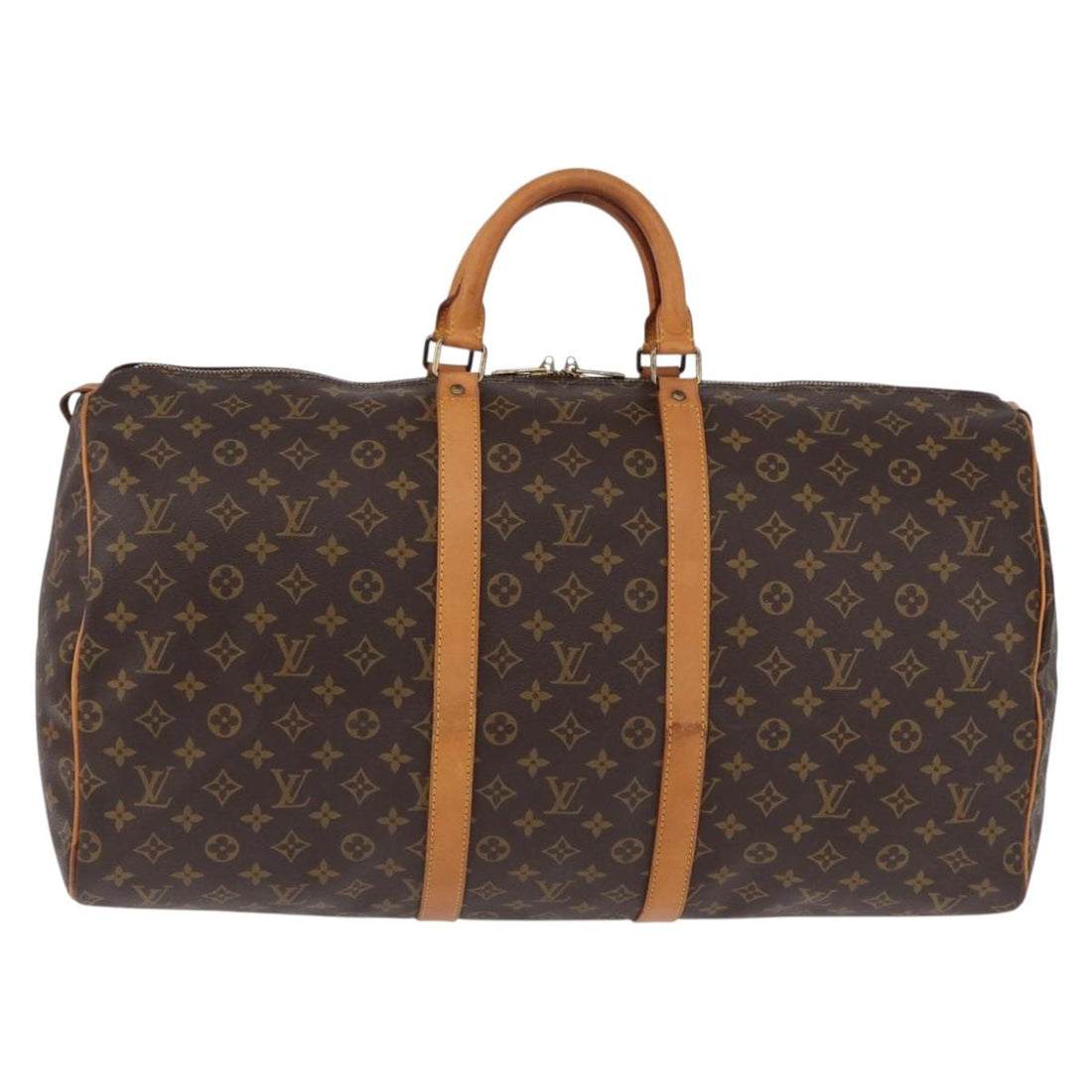 LOUIS VUITTON Monogram Keepall 55 Boston Bag M41424 LV Auth 194931V